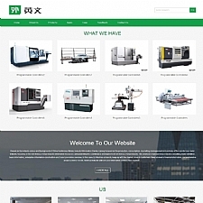 外贸企业网站源码_html5响应式绿色外贸设备机械设整站源码