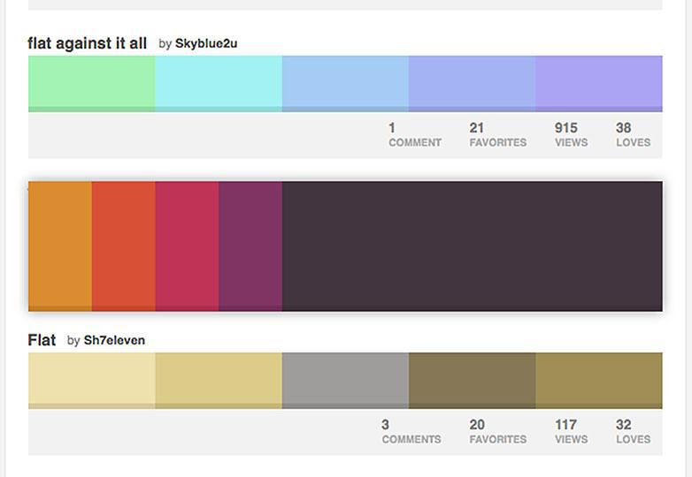 扁平化设计配色方案,文档教程,免费素材下载网站