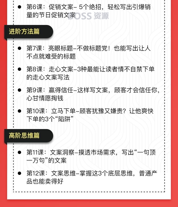 12堂赚钱必学文案课：让你的文案变成印钞机 唯库课程-AT互联置顶