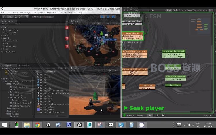 Unity3d游戏教程 Playmaker回合制游戏英文视频教程-AT互联