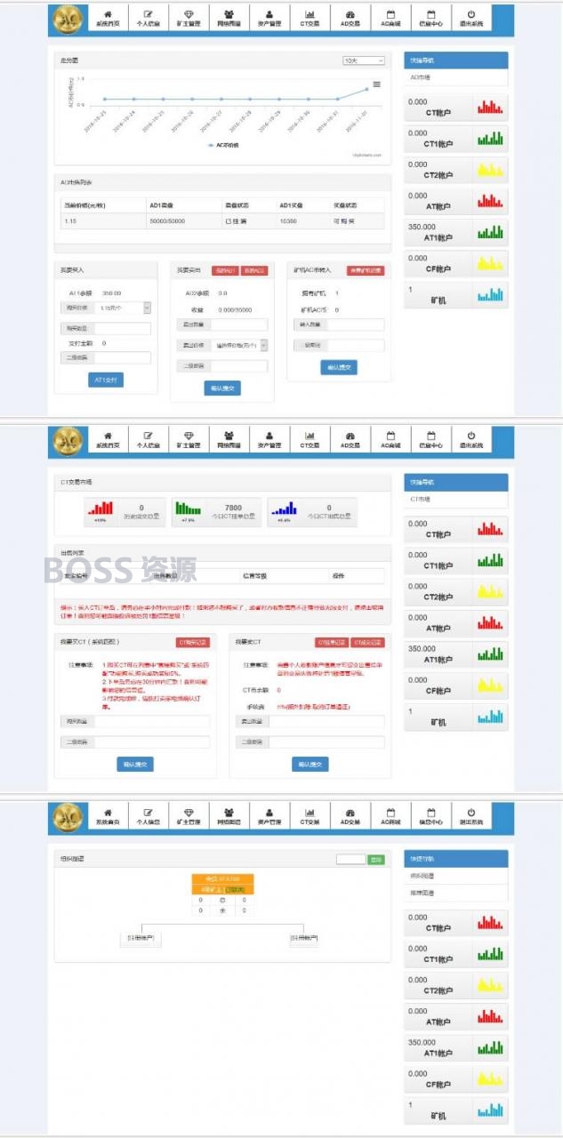 ACCOIN数字金融整站源码 挖矿网站源码 中+英+韩三语完美运营版